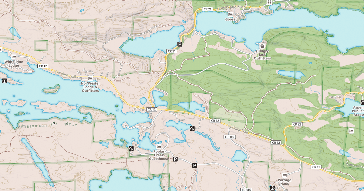 Map preview of Gunflint Trails Snowmobile