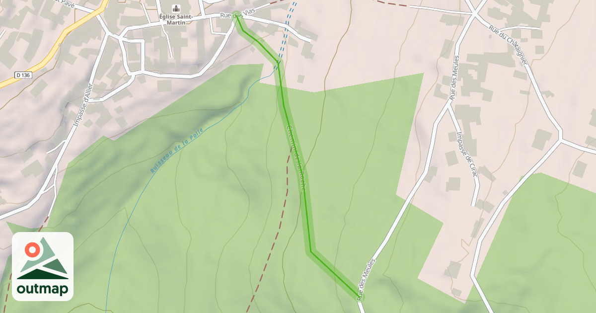 Map of Chemin de la Roche