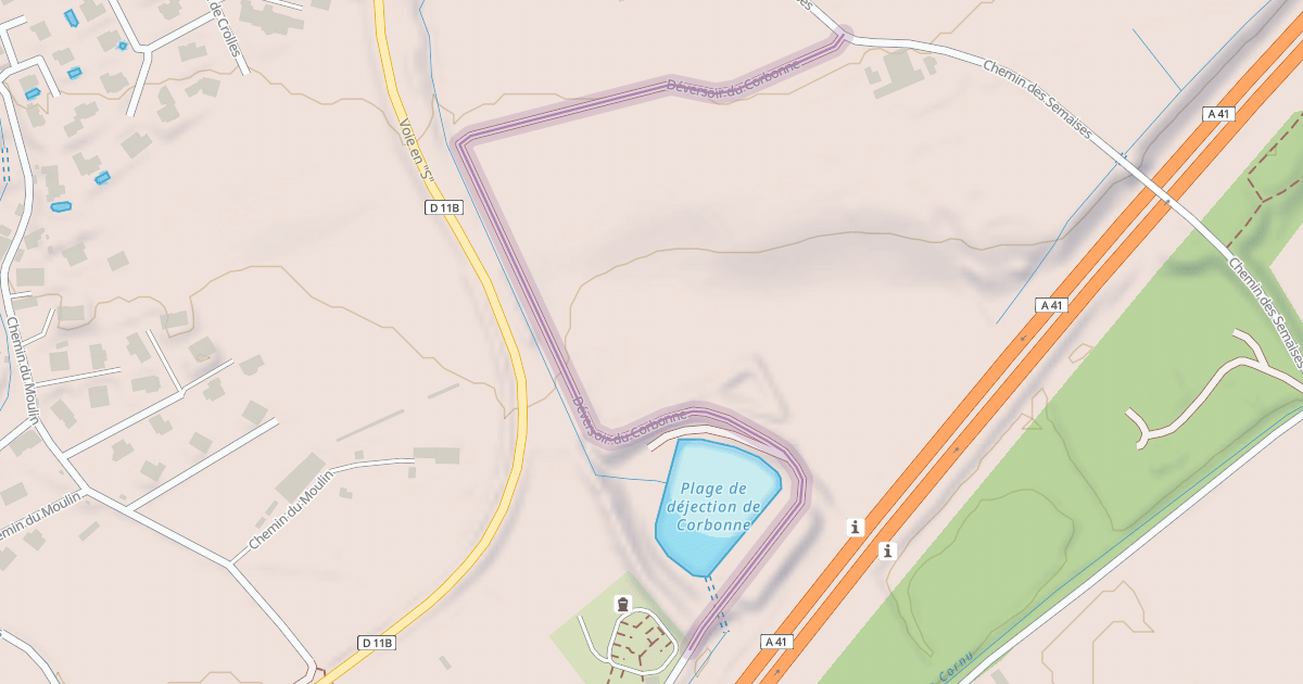 Map preview of Déversoir du Corbonne