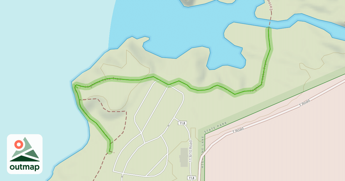 Map of Highline Lake Trail