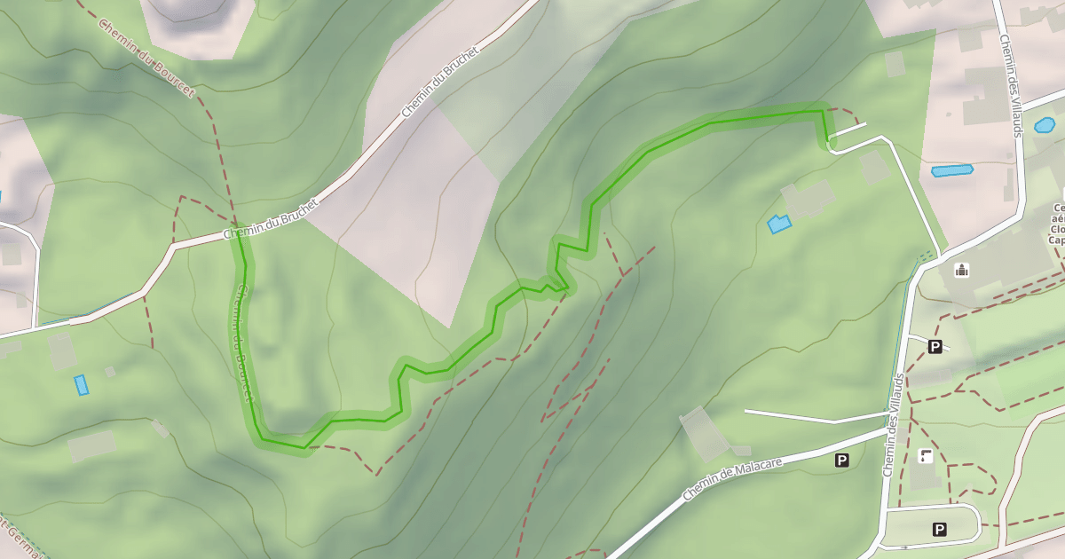 Map preview of Chemin du Bourcet