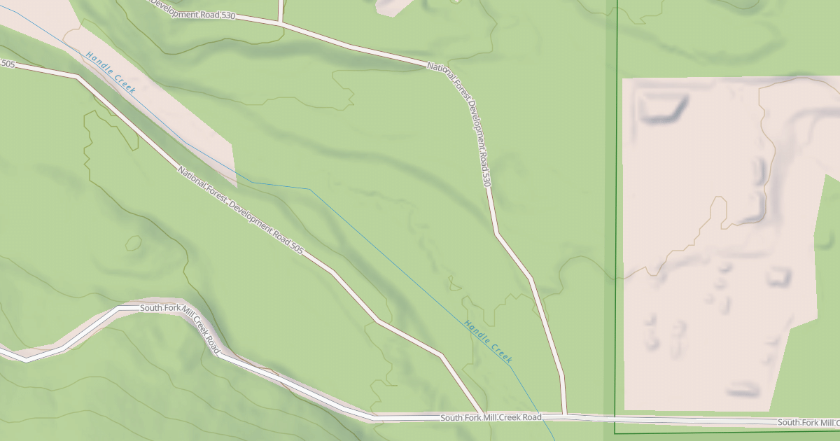 Map preview of HANDE CREEK