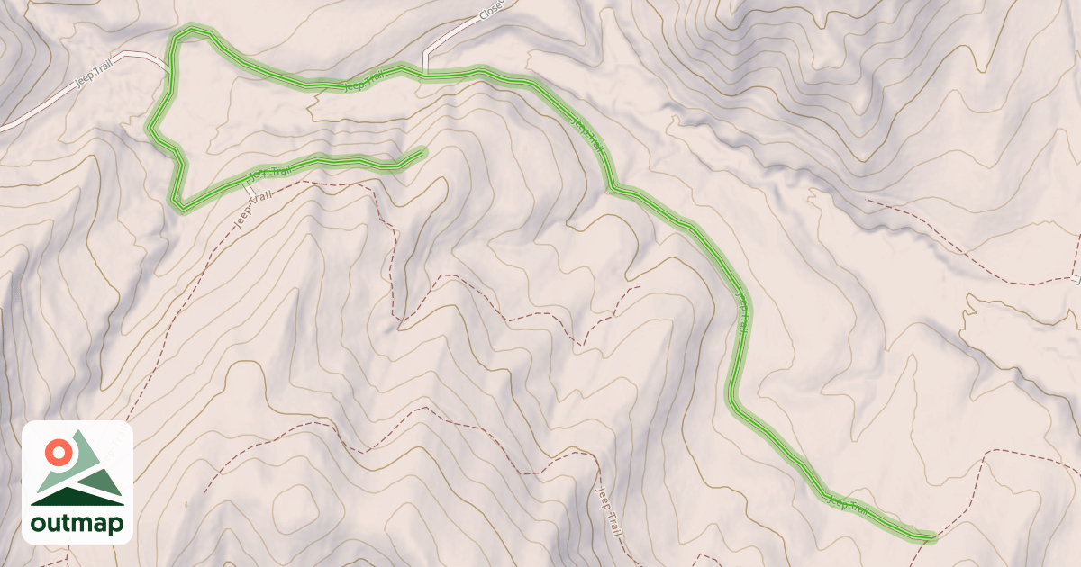 Map of Jeep Trail