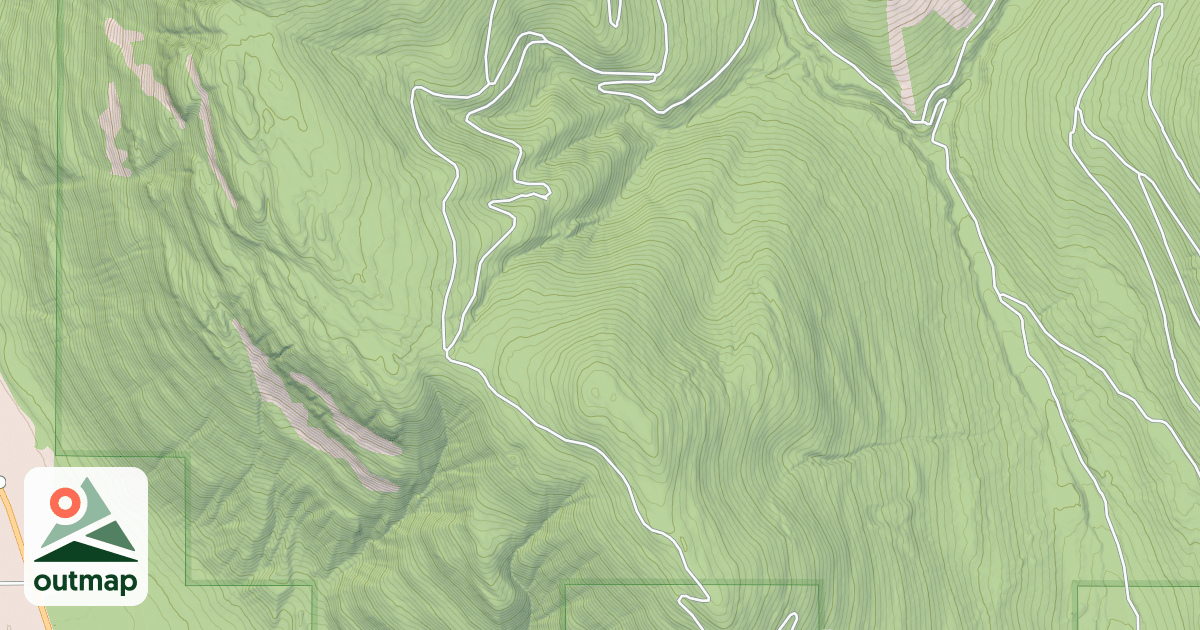 Map of HALL MOUNTAIN
