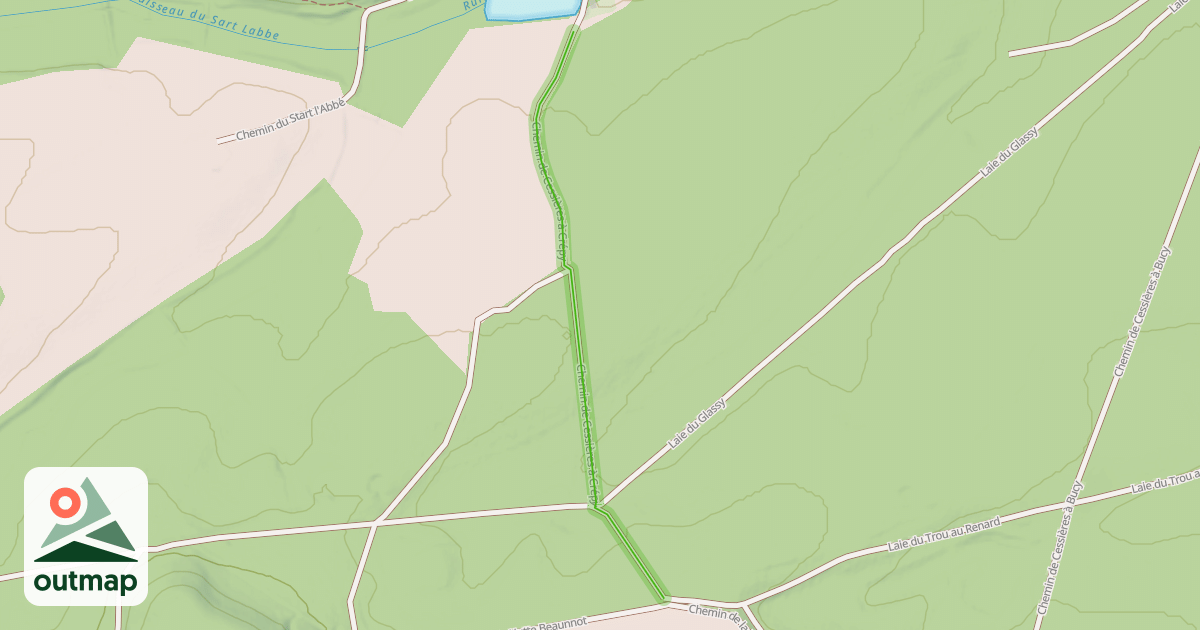 Map of Chemin de Cessières à Crépy