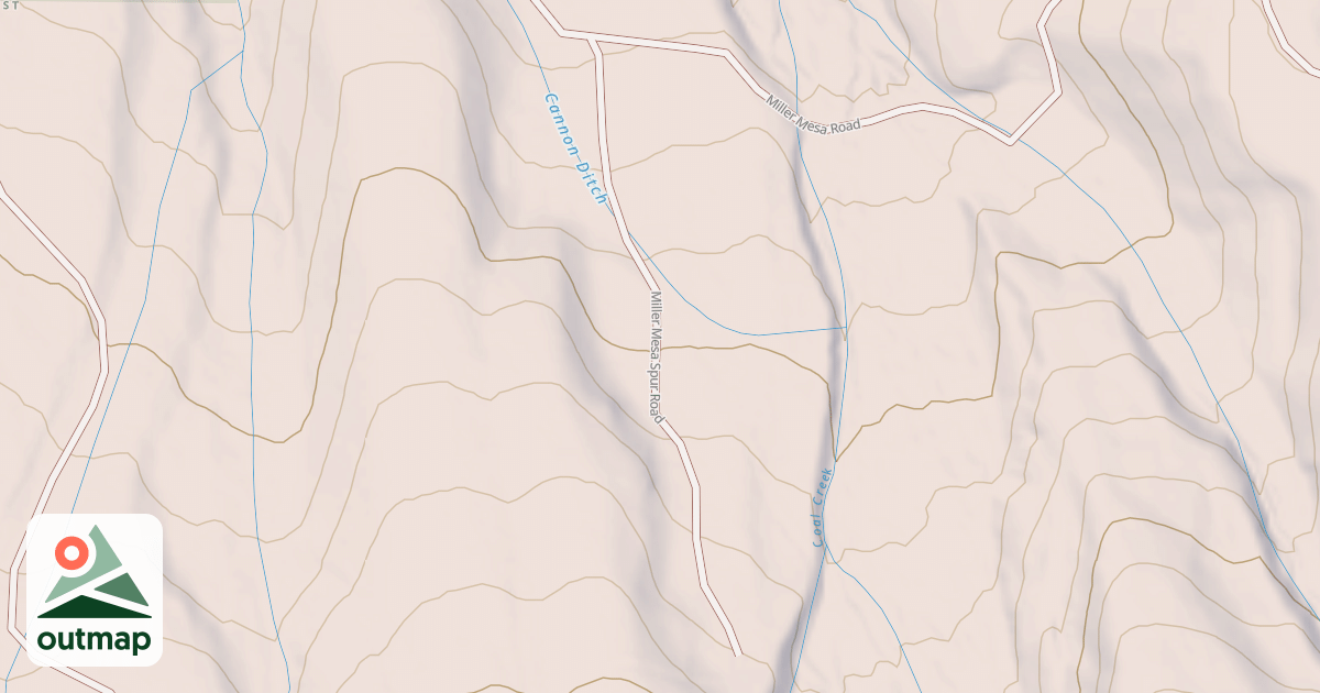 Map of MILLER MESA SPUR