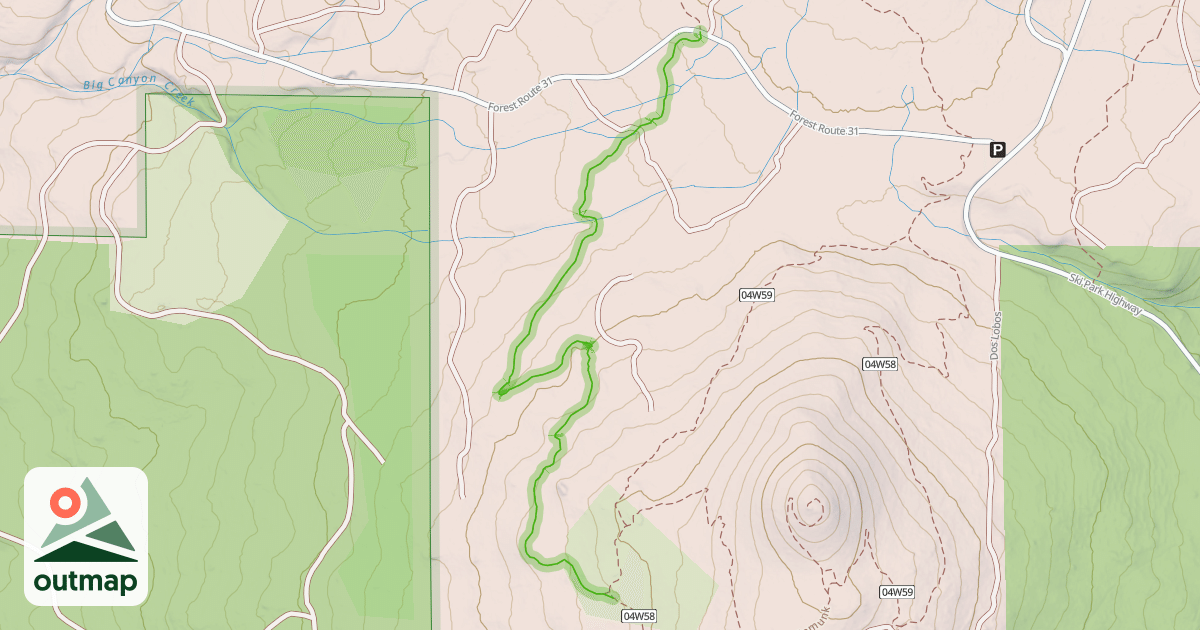Map of Huckleberry Loop (South)