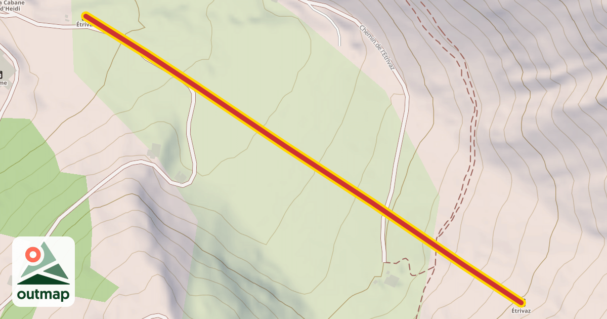Map of Étrivaz