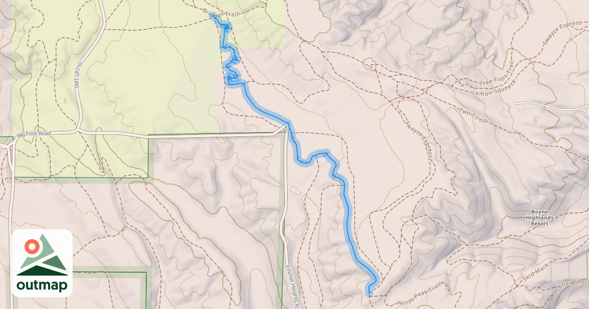 Map of Bob Ross Trail