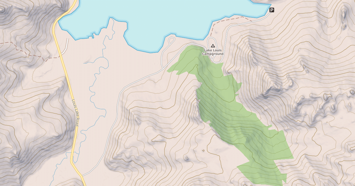 Map preview of LOUIS LAKE CAMPGROUND