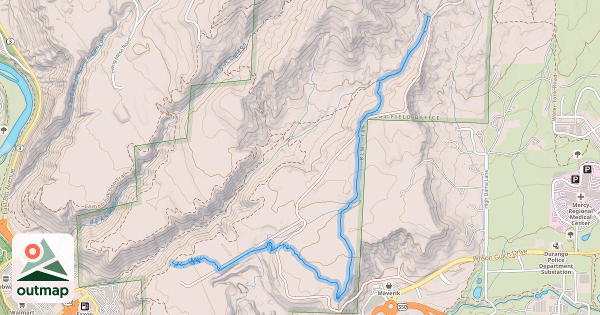 Map of Cowboy Trail