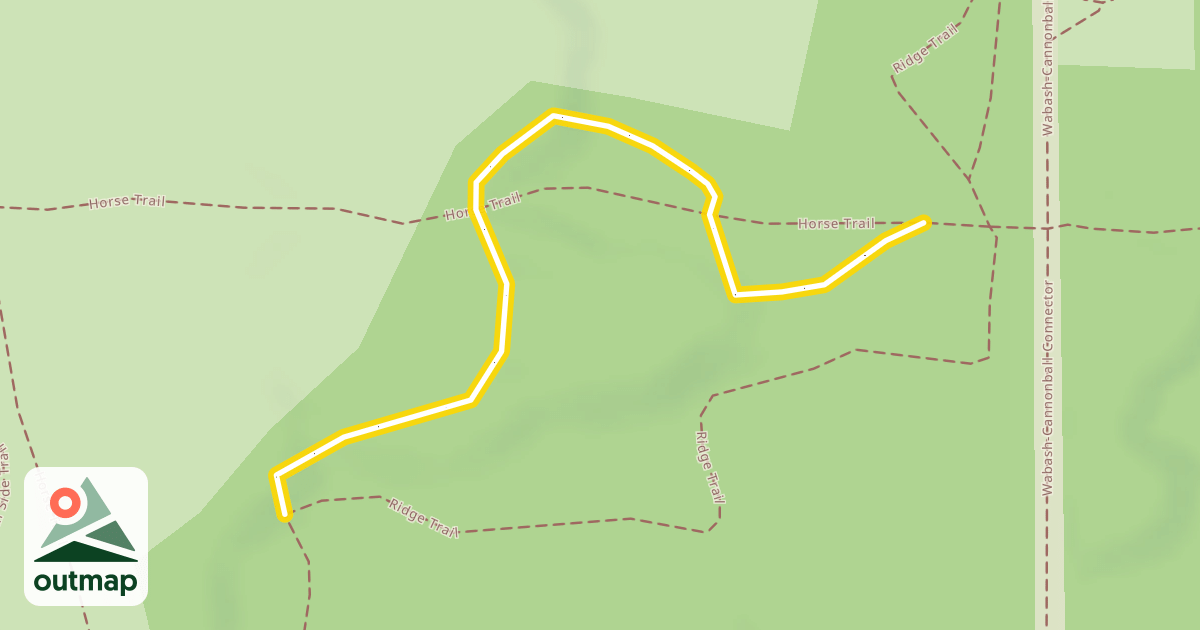 Map of Wabash Cannonball Side Trail