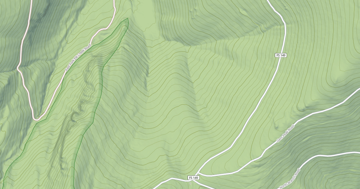 Map preview of MARTEN CREEK SNOWMOBILE ROUTE