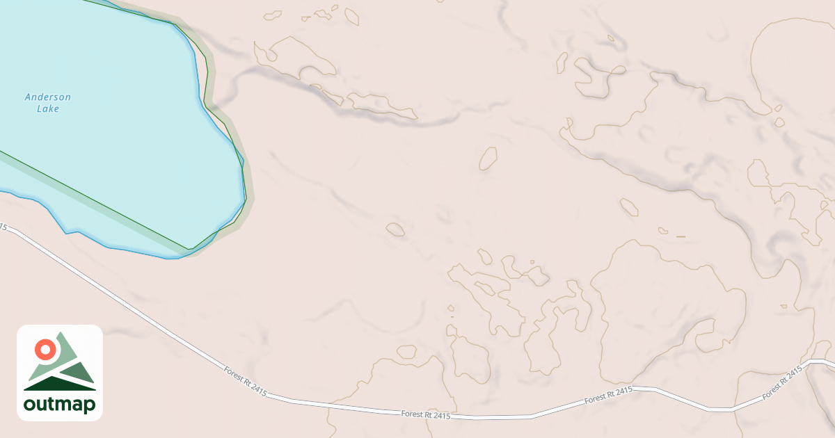 Map of WEST ANDERSON LAKE
