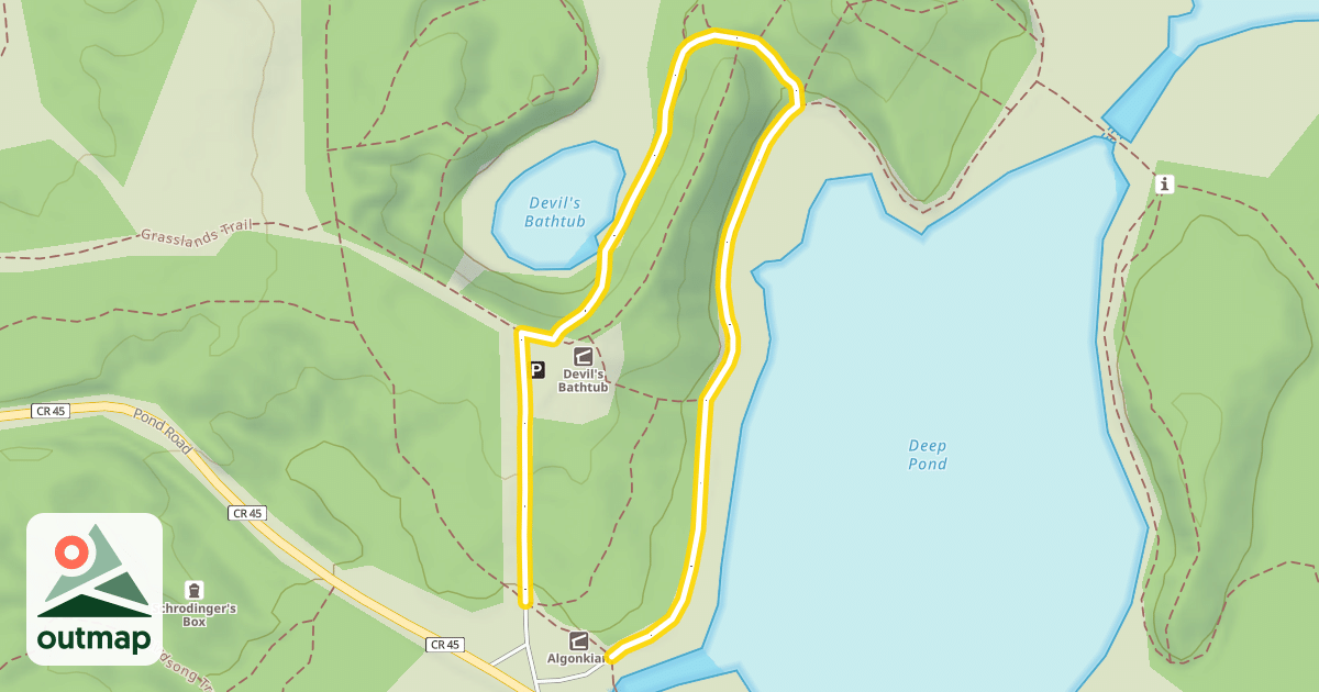 Map of Devil's Bathtub Trail