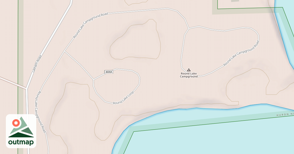 Map of ROUND LAKE  CAMPGROUND