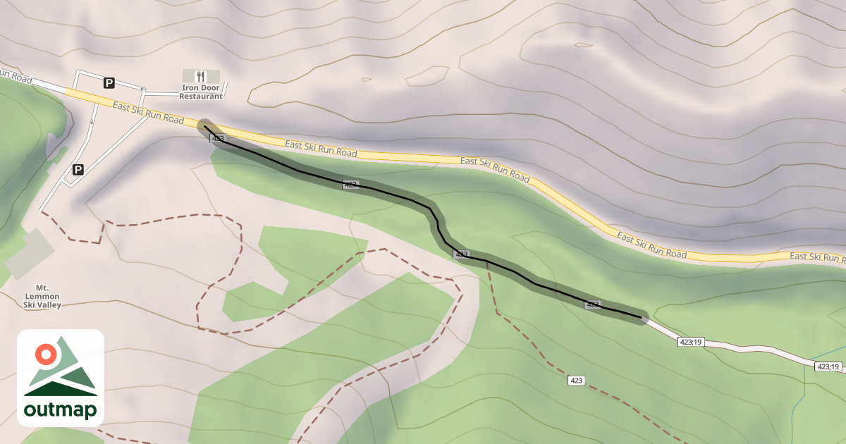 Map of Aspen Draw Trail #423