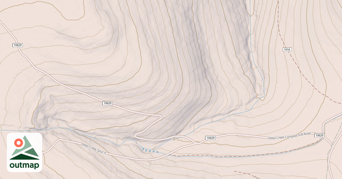 Map of DEEP CREEK COMPLEX A-B