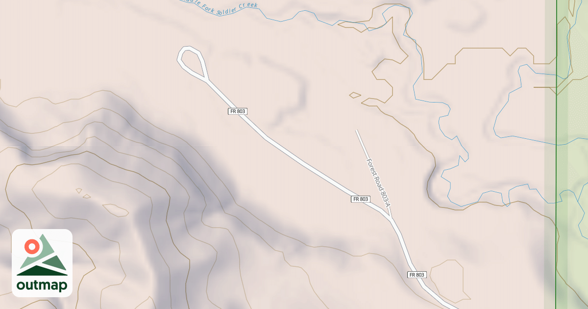 Map of MIDDLE FORK SOLDIER CREEK