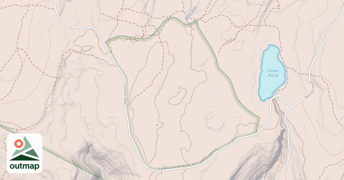 Map of Loyalsock State Forest & Worlds End State Park Snowmobile Trails