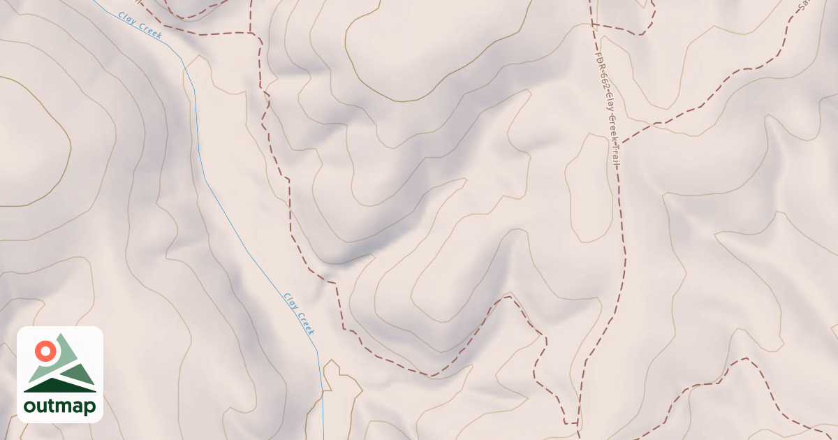 Map of Fdr-662a West Cane Creek Trail