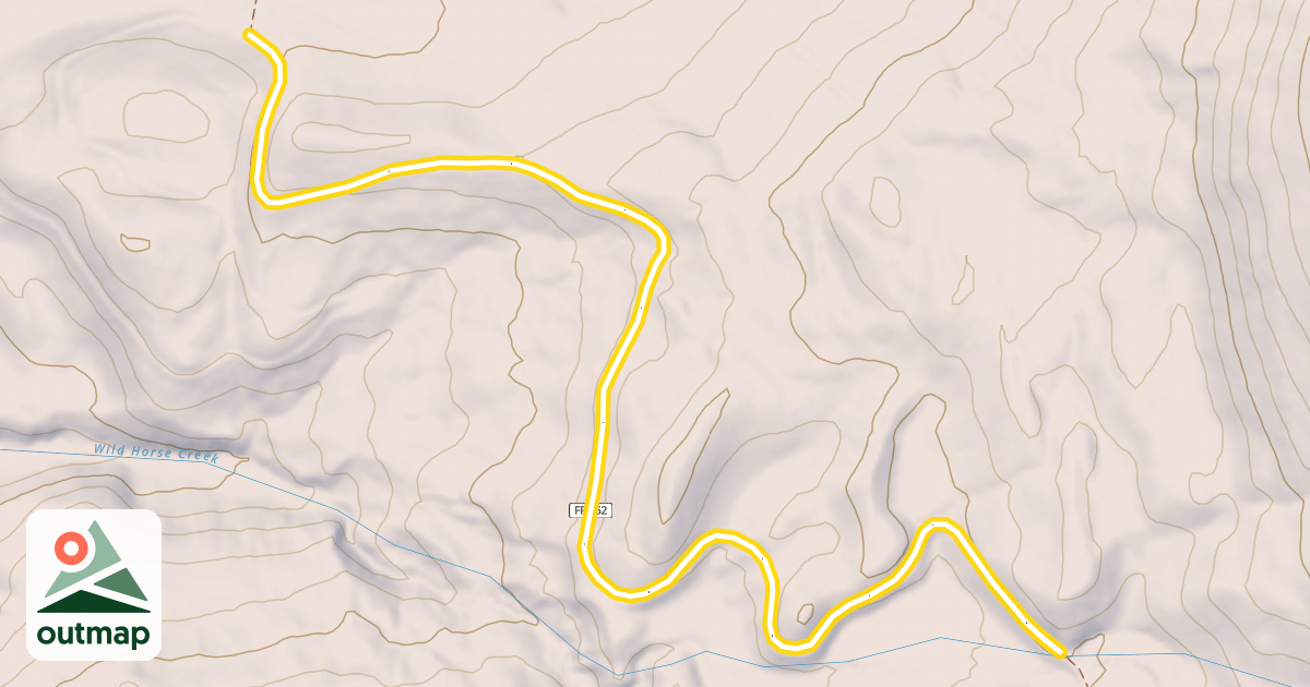 Map of Lower Wildhorse Lick Trail