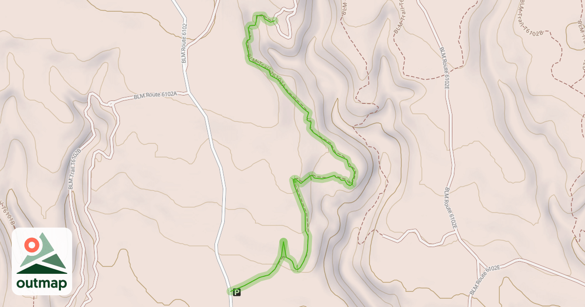 Map of BLM Trail T6102A