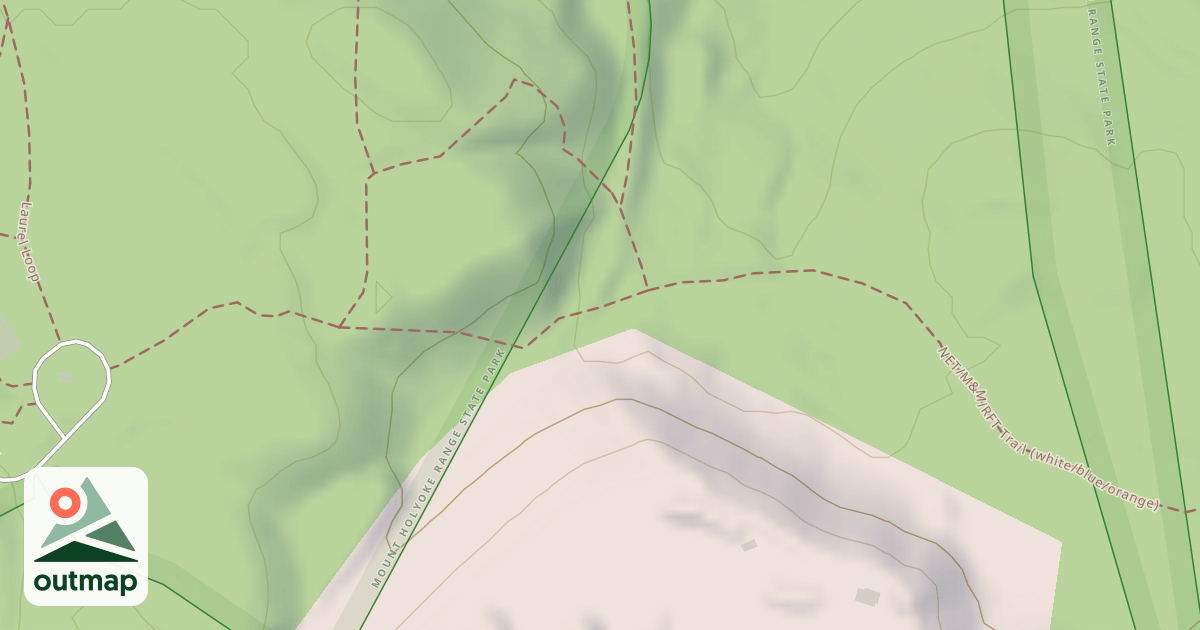 Map of Old Metacomet - Monadnock and Robert Frost Trails