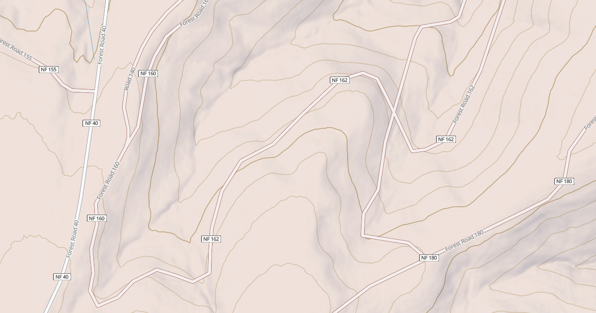 Map preview of USFS Motor Vehicle Use Map Roads {4544E55D-AE55-4F25-AD50-68A51E10FA93}