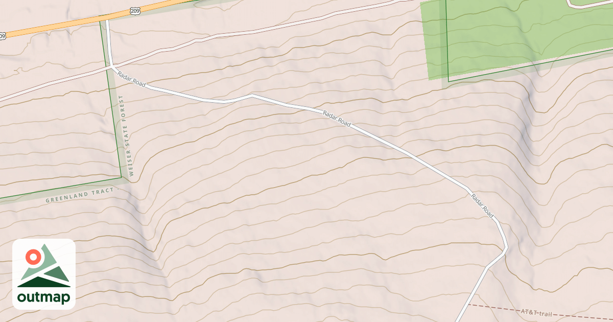 Map of Haldeman & Greenland Tracts - Snowmobile Trails