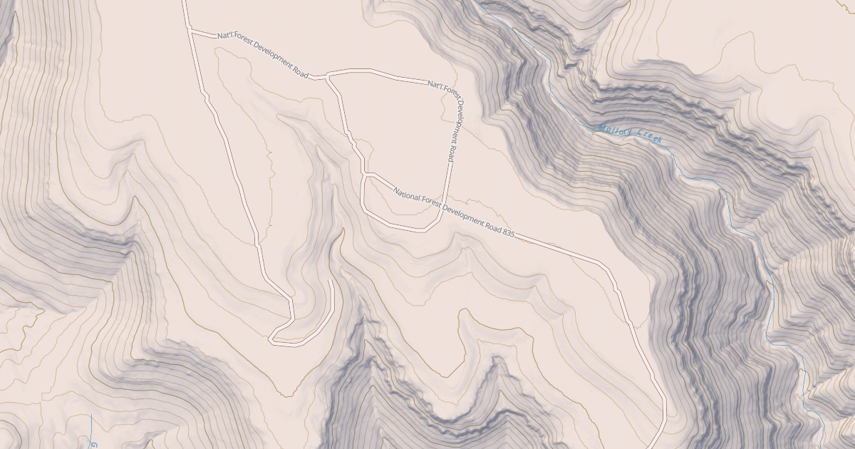 Map preview of USFS National Forest System Roads {720E1E5C-80C8-409E-B342-E6A6CBD3B1EB}