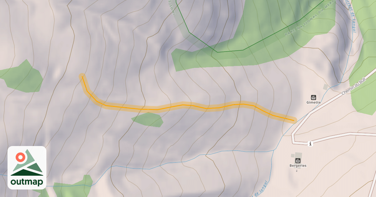 Map of Gimette Hors Piste