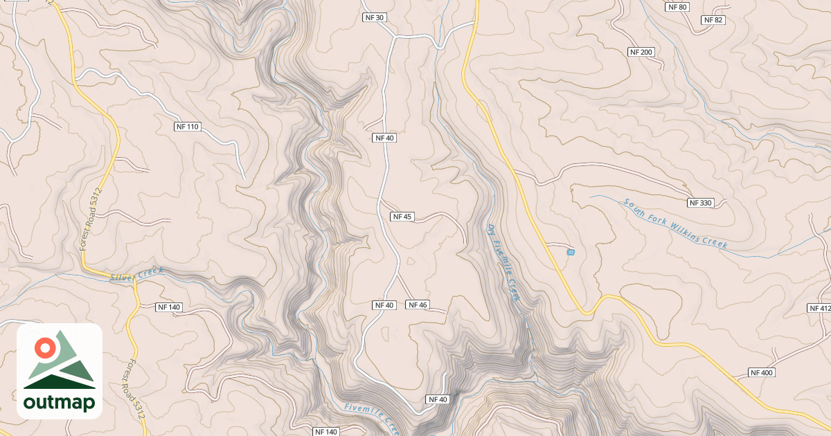 Map of USFS Motor Vehicle Use Map Roads {092B0F4A-2C10-405F-88E8-ED7CE9BA32B2}
