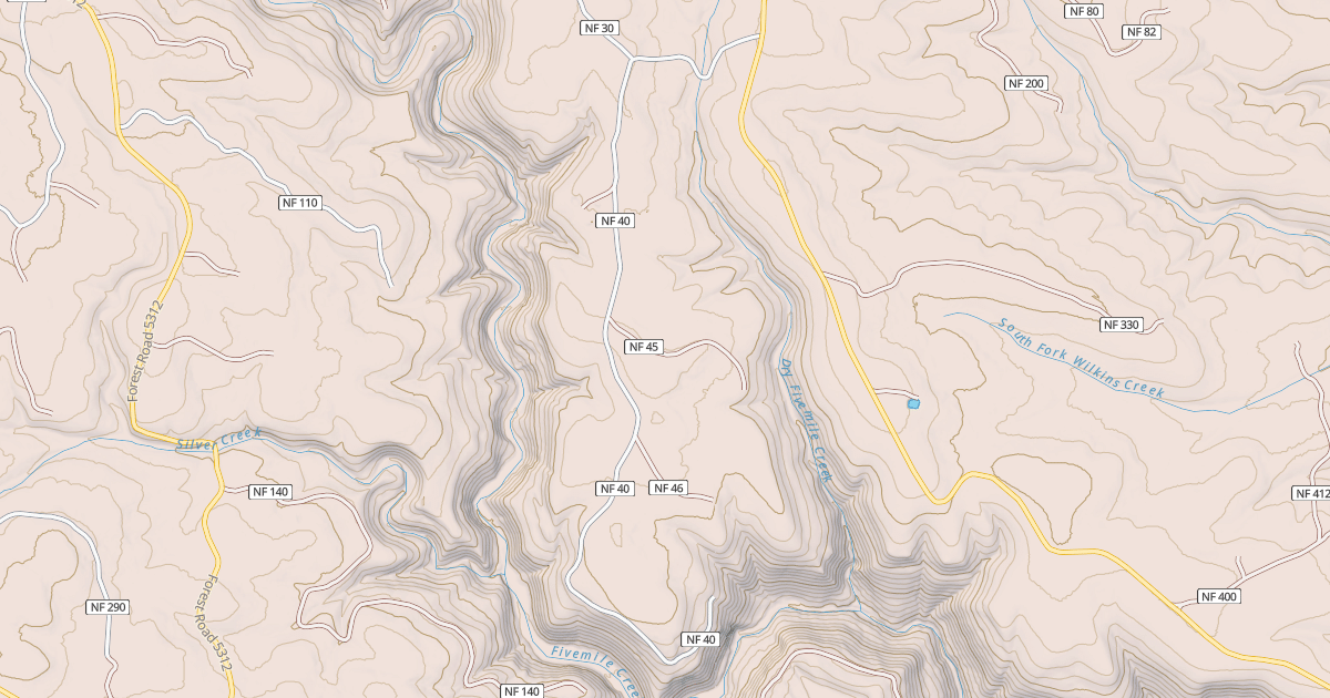 Map preview of USFS Motor Vehicle Use Map Roads {092B0F4A-2C10-405F-88E8-ED7CE9BA32B2}