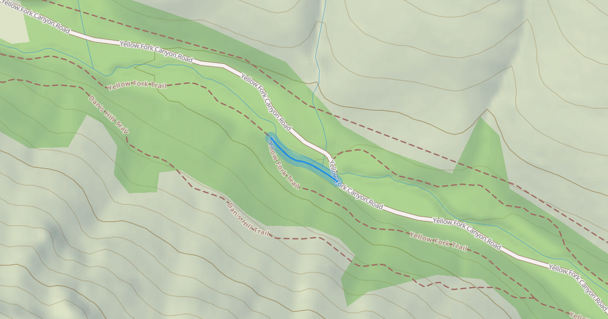 Map preview of Yellow Fork Trail