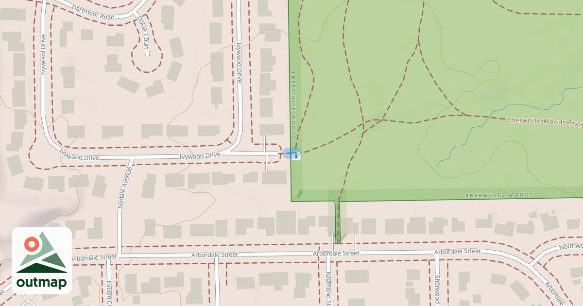 Map of Eberwhite Woods Trail