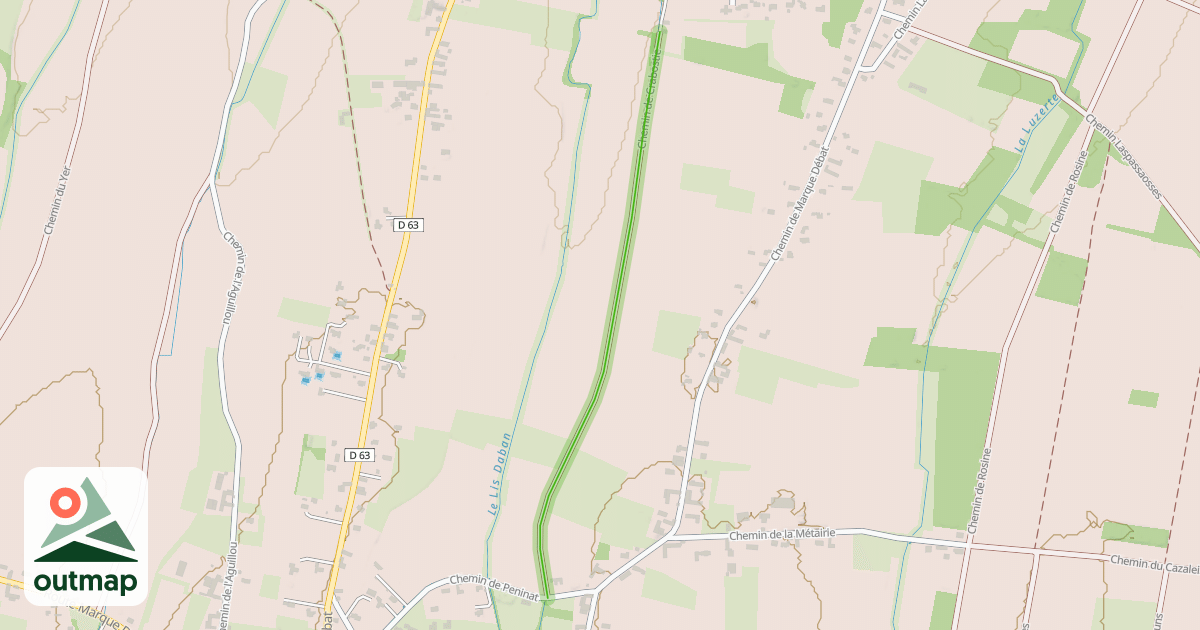 Map of Chemin de Crabostie