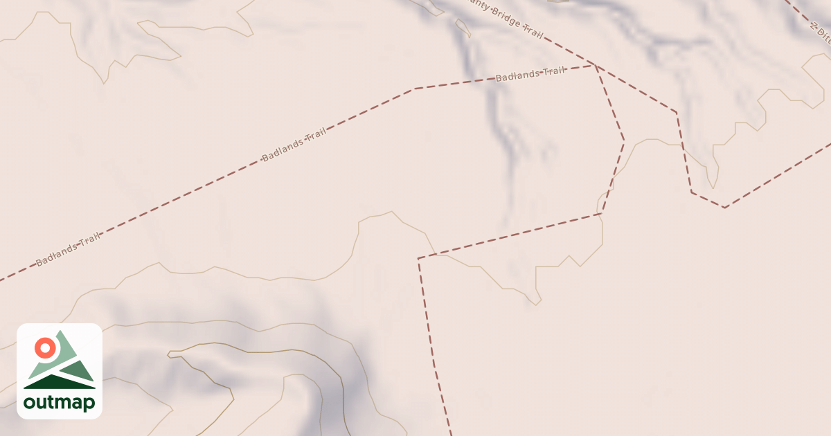 Map of Badlands Trail