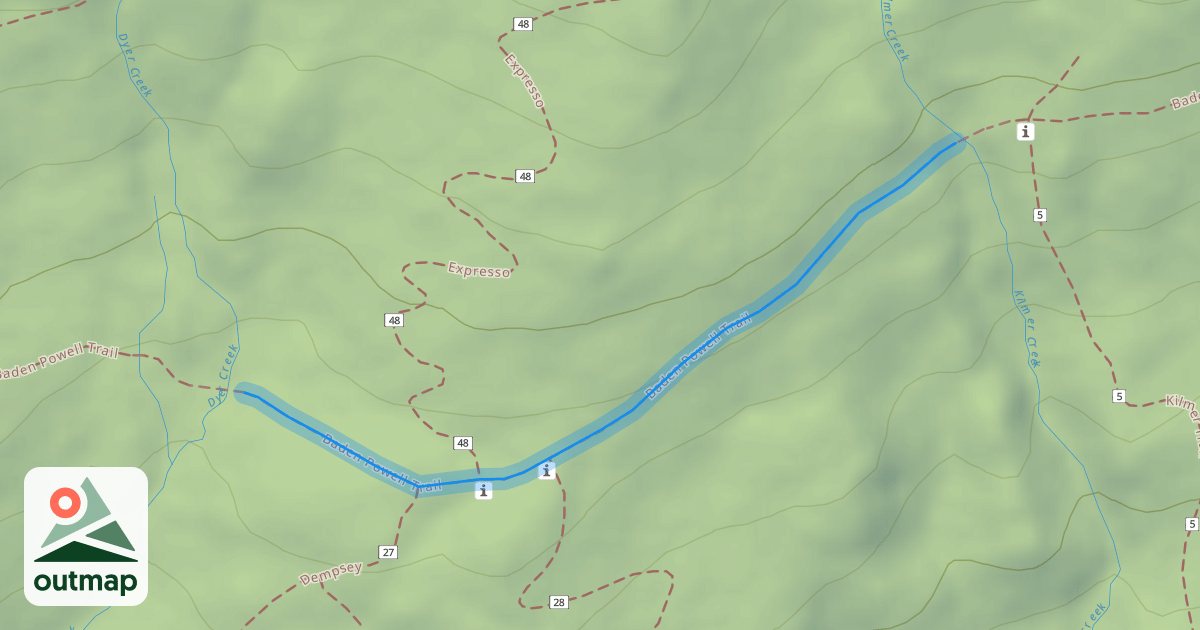 Map of Baden Powell Trail