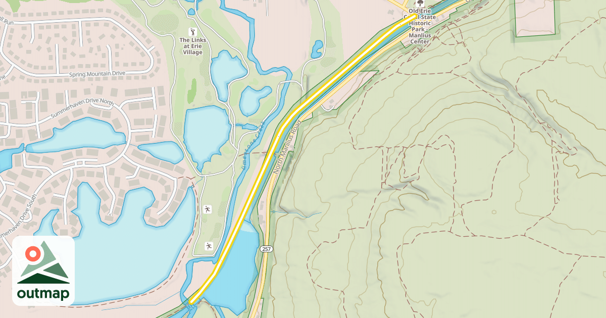 Map of Erie Canalway Trail