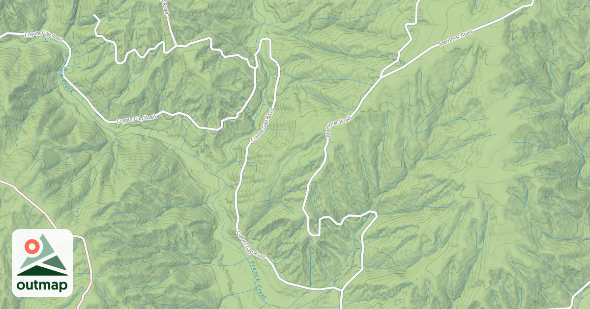 Map of PULGA-MERRIMAC