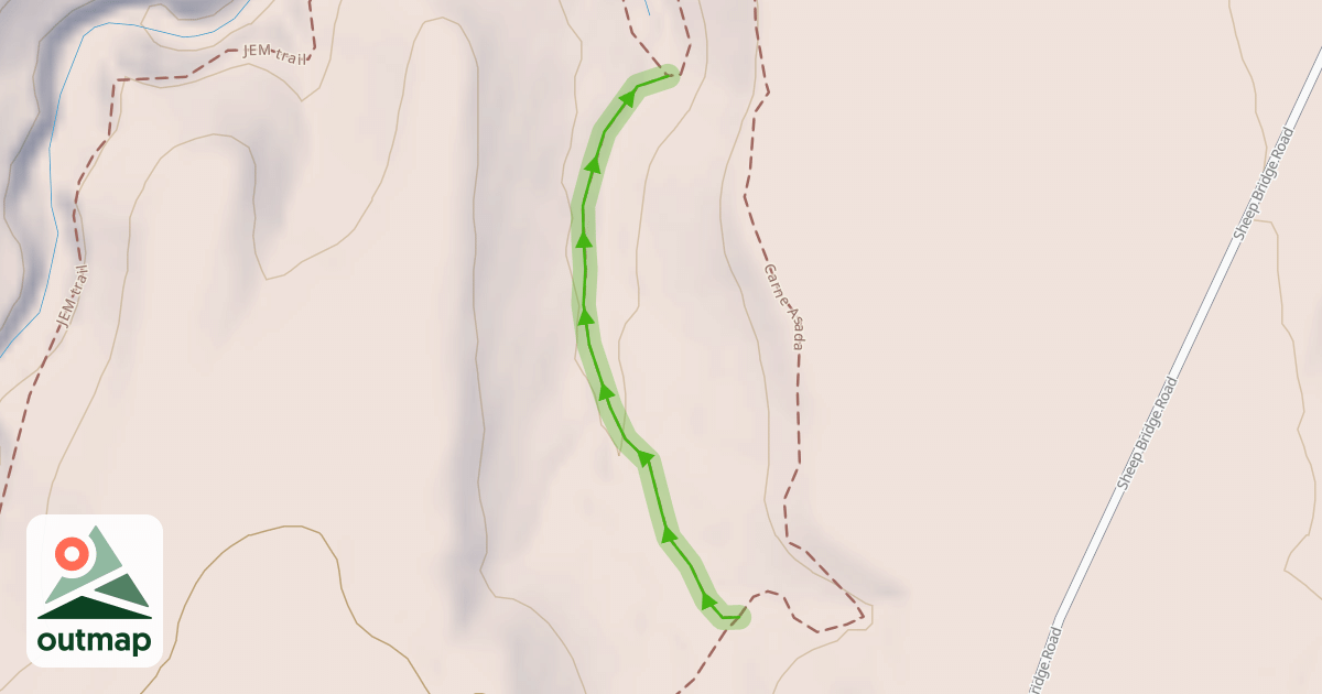Map of JEM/Carne Asada Connector Trail