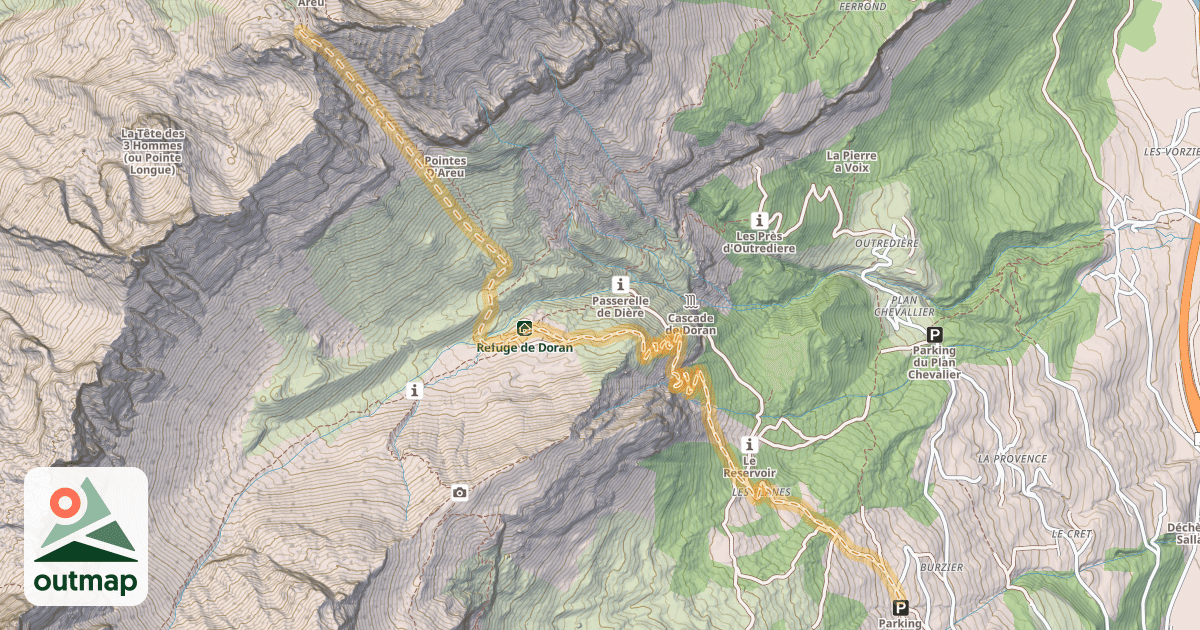 Map of Col de la Forclaz — Burzier
