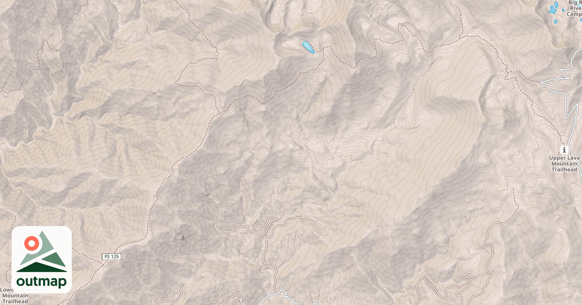 Map of LAVA MOUNTAIN