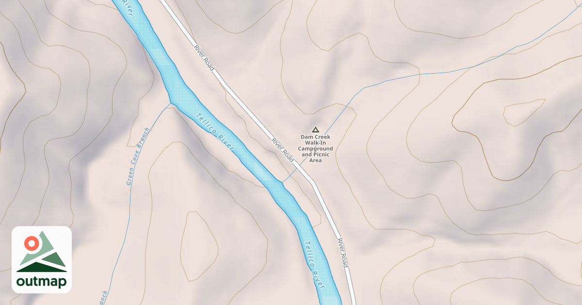 Map of DAM CREEK PICNIC AREA