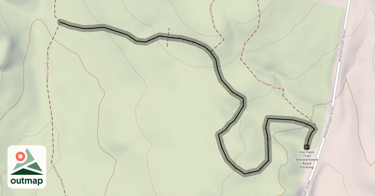 Map of Don Harrison Trail - Blue Trail