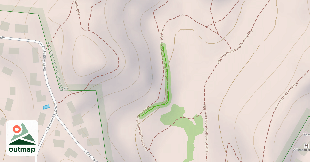 Map of Harrison Hollow Trail