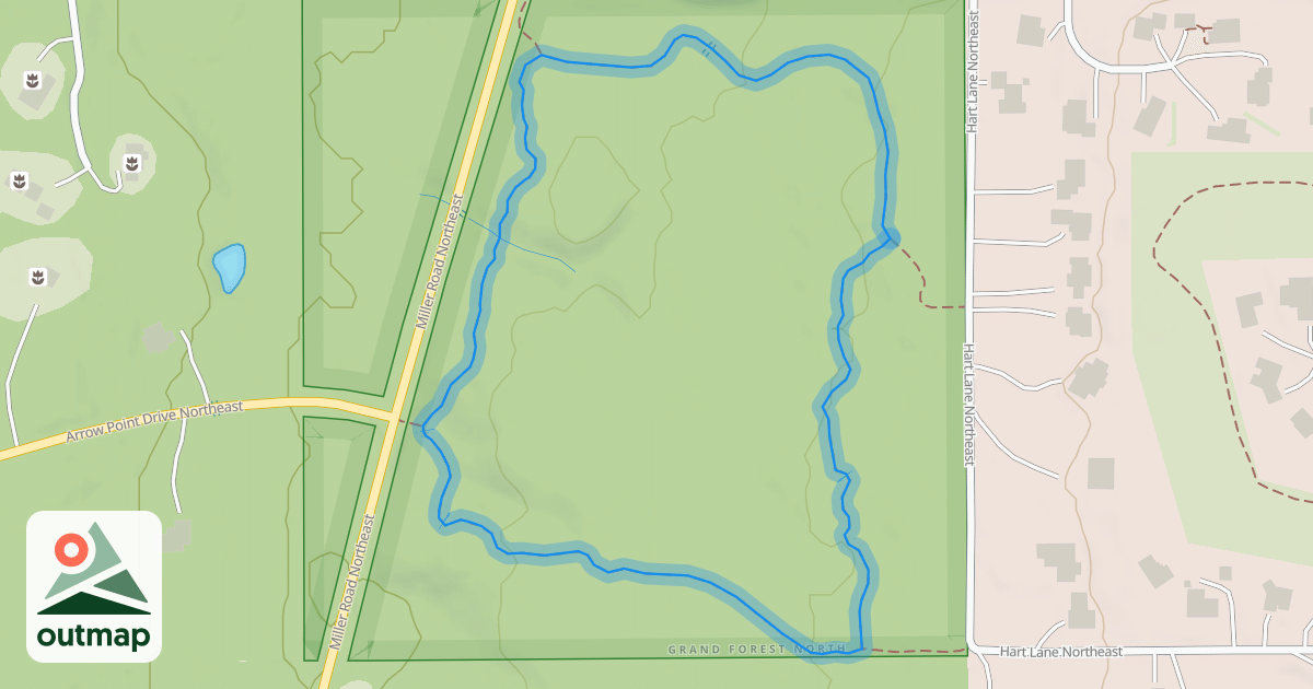 Map of Grand Forest North Trail System