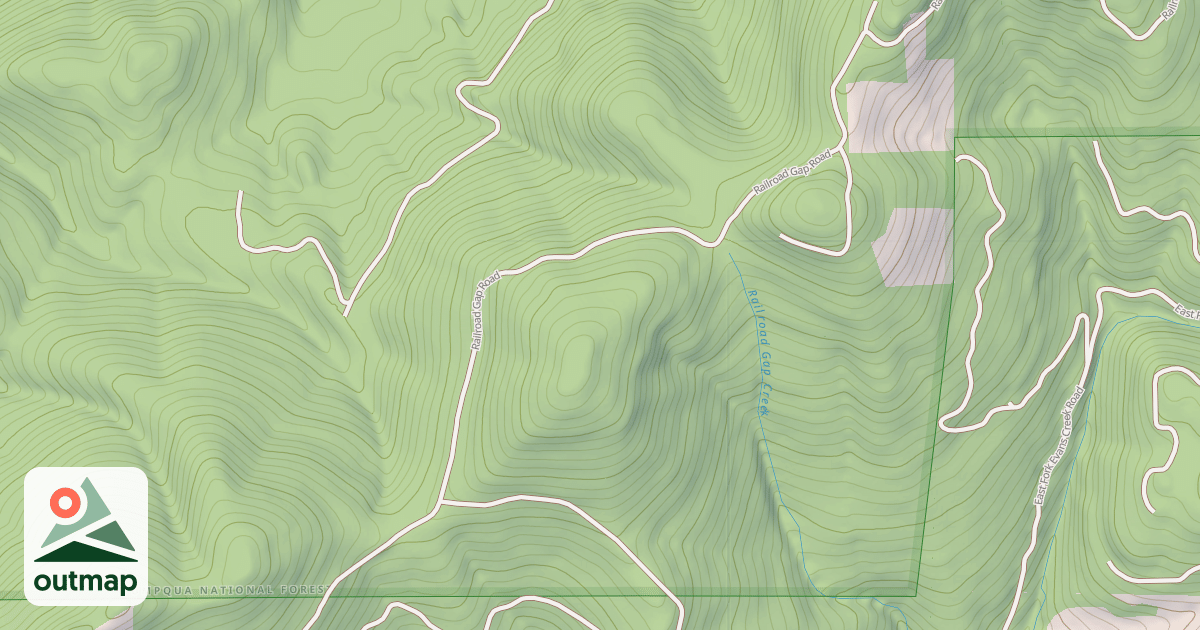 Map of RAILROAD GAP