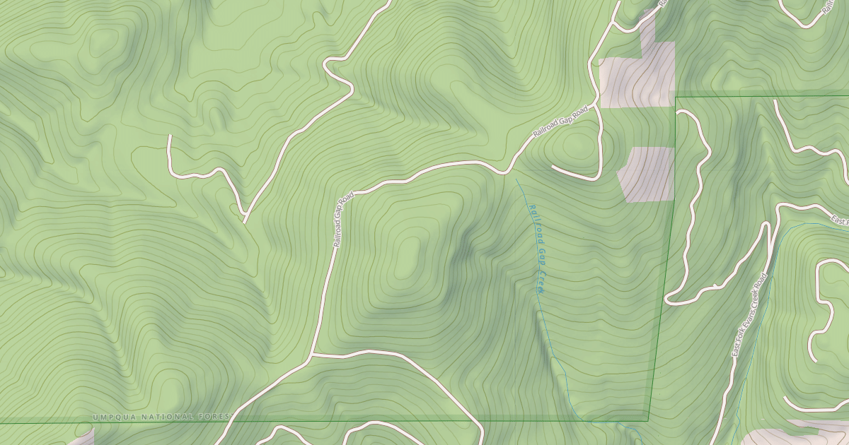 Map preview of RAILROAD GAP